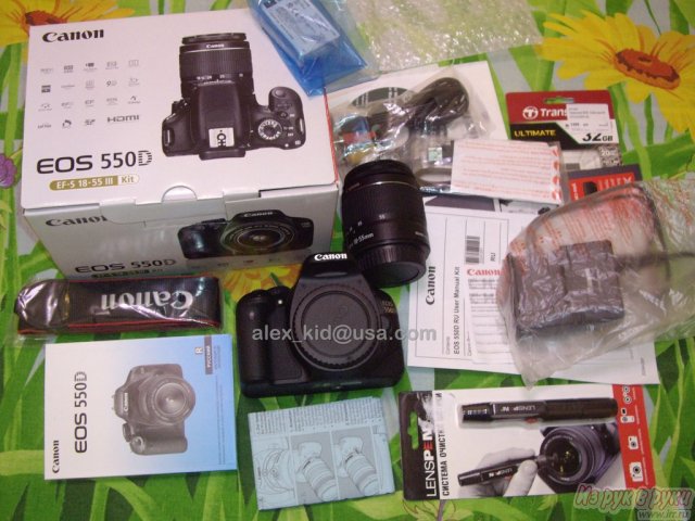 Canon EOS 550D Kit (Абсол.  новый + гарантия,  флеш. 32Gb,  чистящий фломастер) в городе Донецк, фото 2, Другое