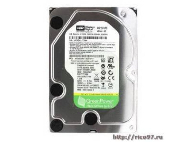 Жесткий диск WD Original SATA-II 1.5Tb WD15EURS 5400 64 3.5 ST2/54 в городе Тула, фото 1, стоимость: 2 750 руб.