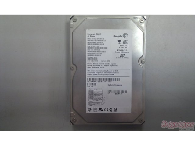 Продам:  жесткий диск  Seagate ST340014A в городе Оренбург, фото 1, стоимость: 300 руб.