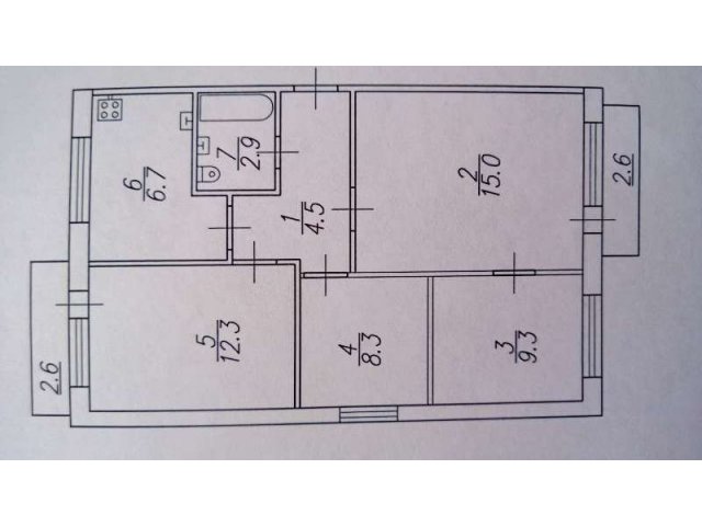 Продаётся 3-комн.  квартира.  Саратов,  Лунная ул, 3,  общая площадь 63.00 кв. м. в городе Саратов, фото 4, Вторичный рынок