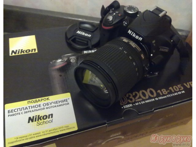 Цифровой фотоаппарат Nikon D3200Kit 18 -105 vr в городе Чайковский, фото 1, стоимость: 20 500 руб.