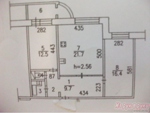 2-комн.  квартира,  Войтовича ул,  3,  17/17,  площадь:  общая 69 кв. м.,  жилая 51 кв. м.,  кухня 22 кв. м.,  с/у раздельный,  евроремонт,.. . в городе Реутов, фото 2, Московская область