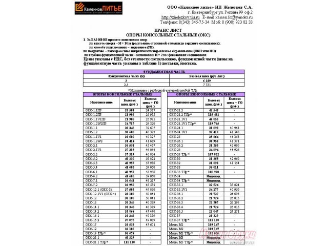 Опоры консольные ОСК- 6.2,  ОКС-17.  Опоры консольные ОСК- 28 ТЛр,  ОКС-21. V1 ТЛр в городе Екатеринбург, фото 1, Свердловская область