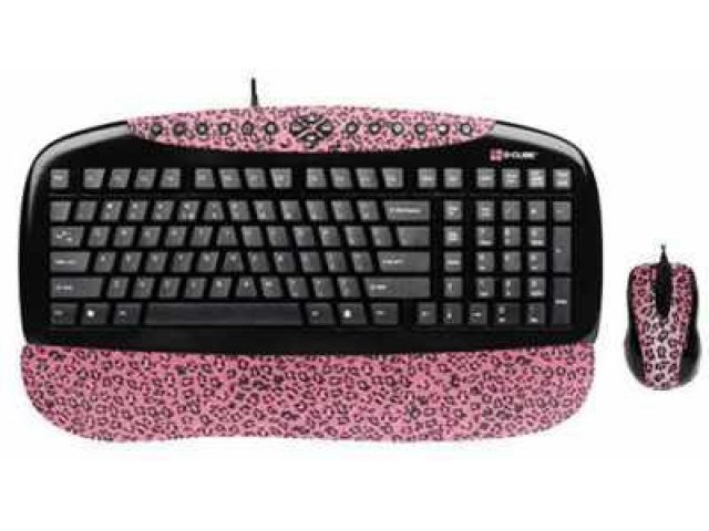 Клавиатура G-Cube GKSL-2173P Lux Leopard Pink USB (клавиатура+мышь) в городе Уфа, фото 1, стоимость: 990 руб.