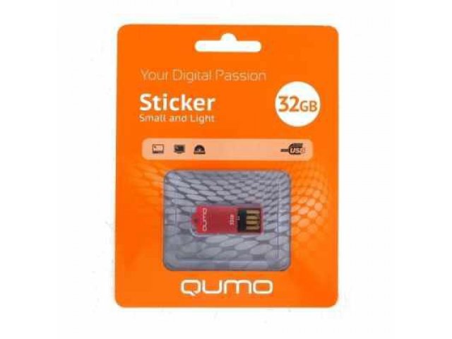 Флеш-карта Qumo Sticker 32GB Red в городе Челябинск, фото 1, стоимость: 990 руб.