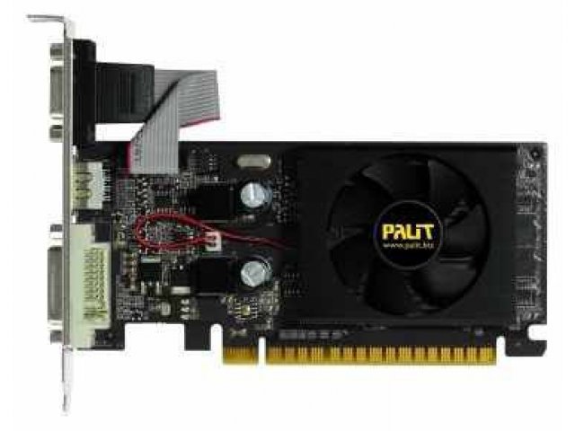 Видеокарта Palit GeForce 210 589Mhz PCI-E 2.0 512Mb 1250Mhz 32 bit 300W DVI HDMI HDCP (NEAG2100HD53-1193F) Black в городе Челябинск, фото 1, стоимость: 1 190 руб.