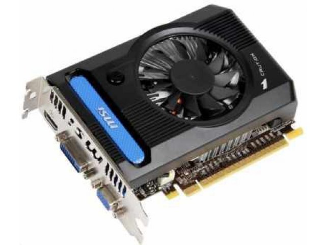 Видеокарта MSI GeForce GT 640 900Mhz PCI-E 3.0 1024Mb 1334Mhz 128 bit VGA DVI HDMI HDCP (N640GT-MD1GD3) в городе Челябинск, фото 1, стоимость: 3 290 руб.