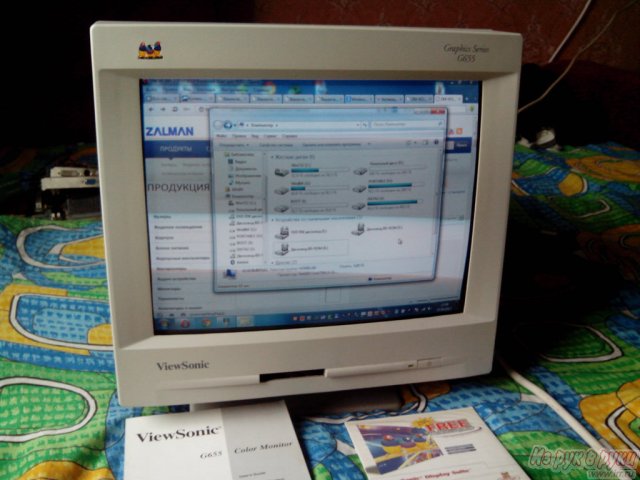 Монитор 15 ViewSonic G655+ Кабели питания и VGA в городе Магнитогорск, фото 2, Челябинская область
