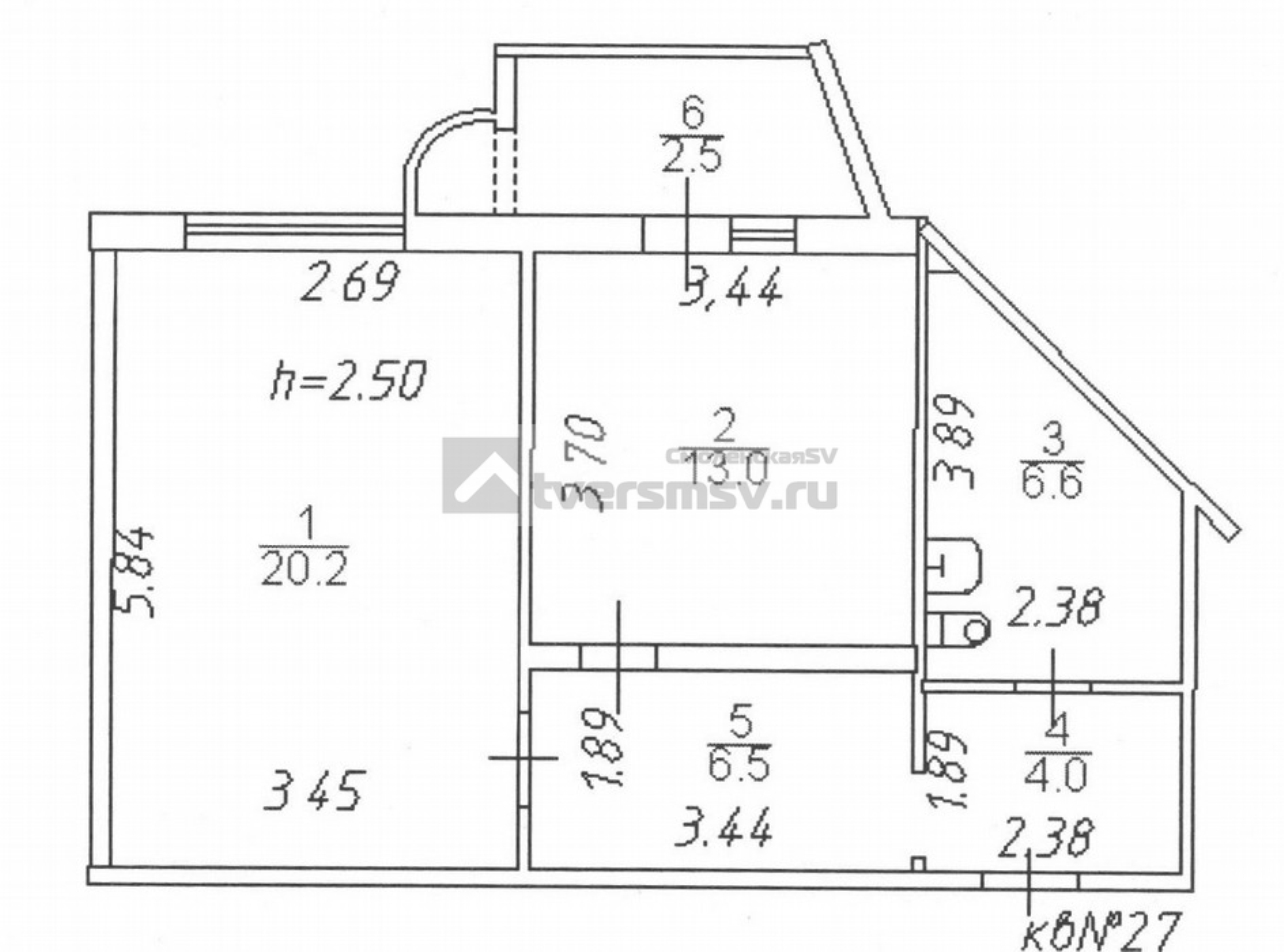 Продажа отличной однокомнатной квартиры 53 кв.м. в городе Тверь, фото 10, Вторичный рынок