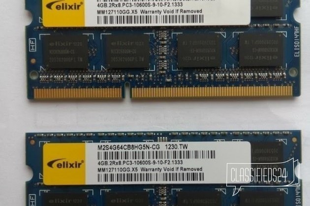 Оперативная память для ноутбука 2x4Gb DDR3 sodimm в городе Новосибирск, фото 1, Модули памяти