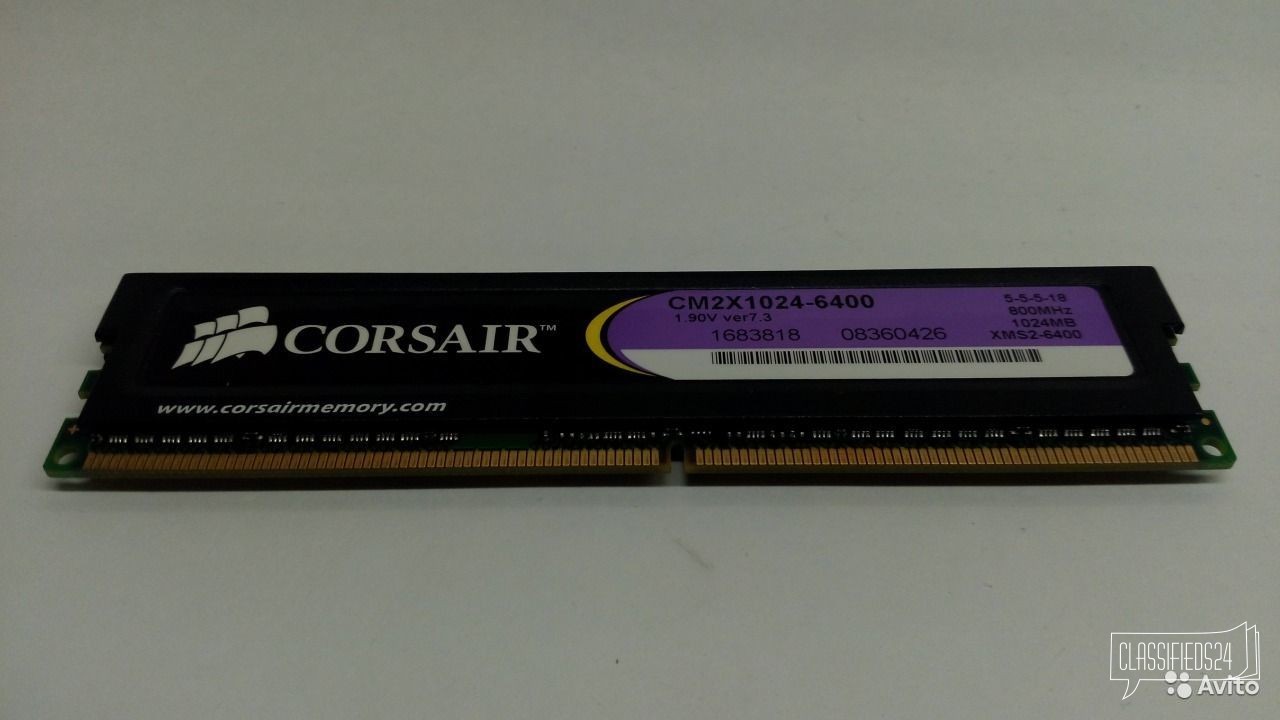 Оперативная память Corsair CM2X1024-6400 в городе Саратов, фото 1, телефон продавца: +7 (908) 543-32-45