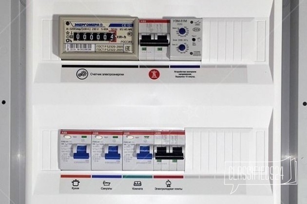Квартирный щит (щк) для однокомнатной квартиры в городе Санкт-Петербург, фото 2, Электрика
