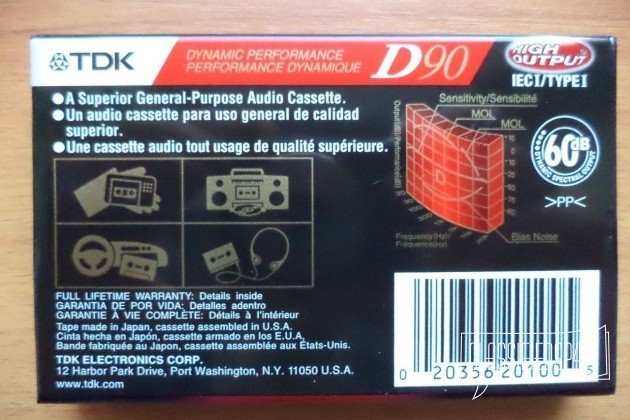 Аудиокассеты TDK D 90 США-Япония в городе Пермь, фото 2, телефон продавца: +7 (919) 712-47-51