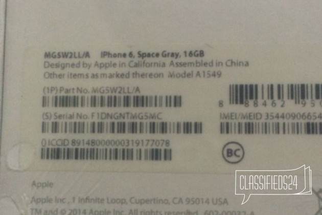 iPhone 6 Space Gray новый в городе Махачкала, фото 4, Мобильные телефоны