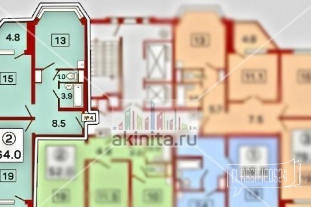 2-к квартира, 62 м², 10/17 эт. в городе Красногорск, фото 3, Московская область