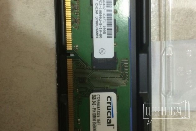 Память Crucial DDR3 PC-10600 2gb в городе Комсомольск-на-Амуре, фото 1, телефон продавца: +7 (924) 119-33-33