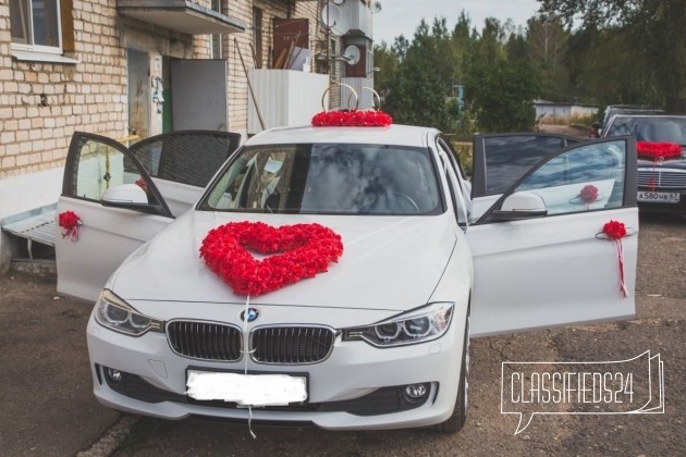 Шикарные свадебные украшения на авто (в аренду) в городе Смоленск, фото 3, Организация праздников, фото и видеосъёмка