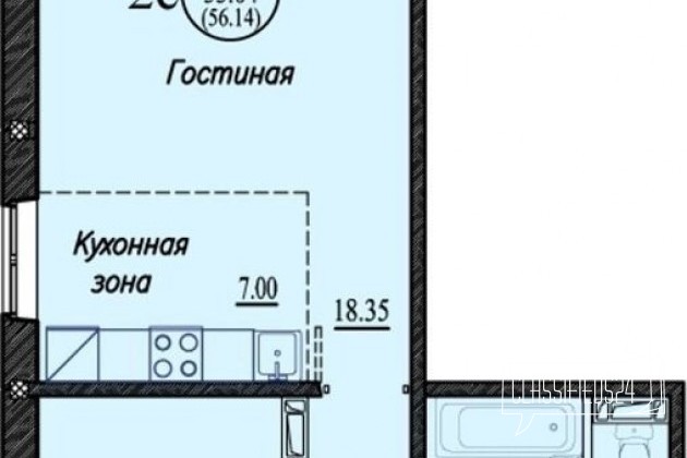 2-к квартира, 56 м², 17/18 эт. в городе Новосибирск, фото 3, телефон продавца: +7 (953) 782-60-29