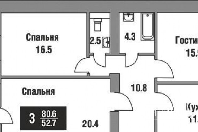 3-к квартира, 95 м², 6/14 эт. в городе Тюмень, фото 3, Новостройки