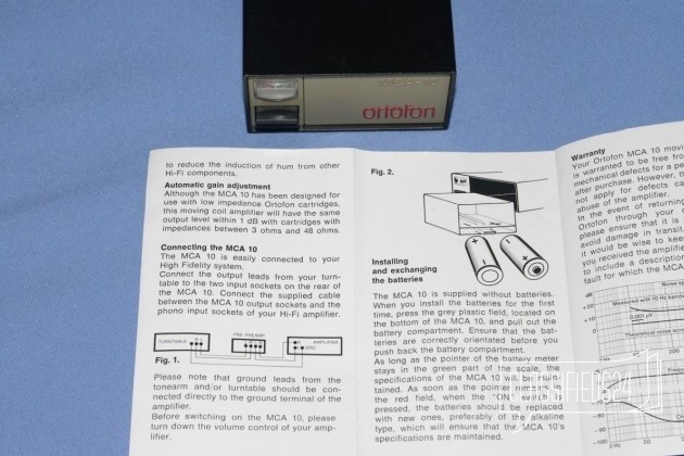 MC предусилитель Ortofon MCA-10 в городе Ростов-на-Дону, фото 3, Усилители и ресиверы