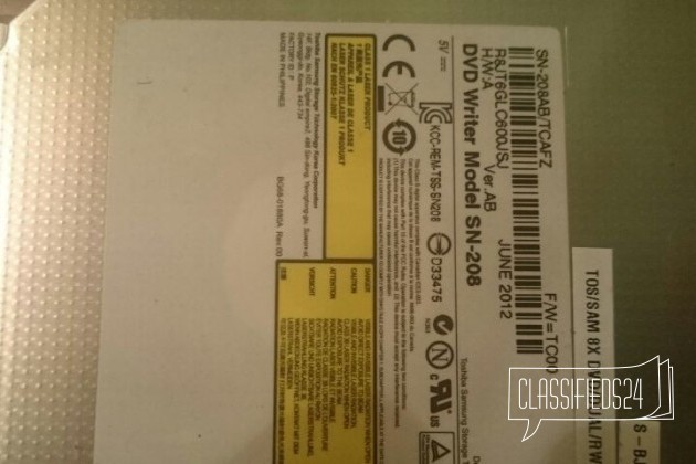 DVD привод Samsung sn-208 для ноутбука в городе Москва, фото 2, Оптические приводы (Blu-ray, CD, DVD)