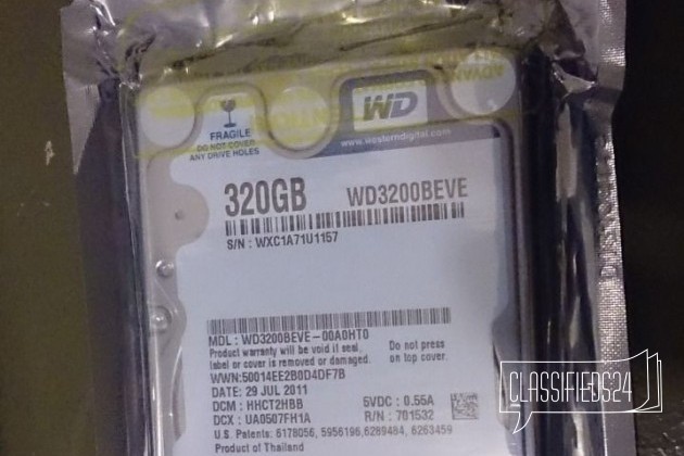 Жесткий диск для ноутбука 2.5 IDE PATA WD 320Gb в городе Калининград, фото 1, стоимость: 4 000 руб.