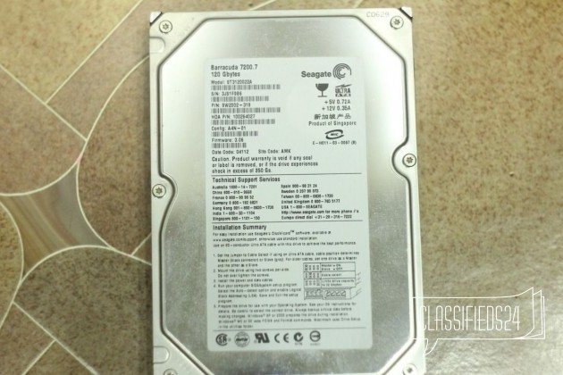 HDD Seagate 120gb в городе Новосибирск, фото 1, Жесткие диски (HDD и SSD)