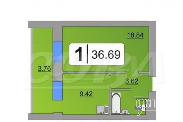 1-к квартира, 36 м², 14/14 эт. в городе Тюмень, фото 3, Новостройки