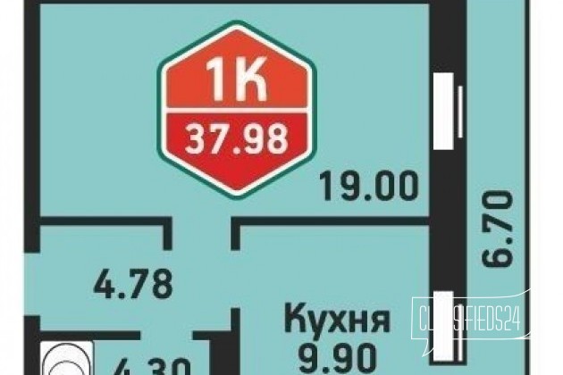 1-к квартира, 39 м², 3/17 эт. в городе Тюмень, фото 1, телефон продавца: +7 (904) 492-23-55