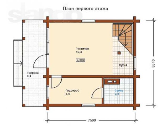 Дом брусовый зимний 61 м2 в городе Санкт-Петербург, фото 6, стоимость: 380 000 руб.