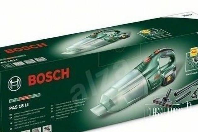 Пылесос аккум 18V Bosch PAS18LI SET 1.5Ahx1 Картон в городе Москва, фото 3, телефон продавца: +7 (926) 268-98-38