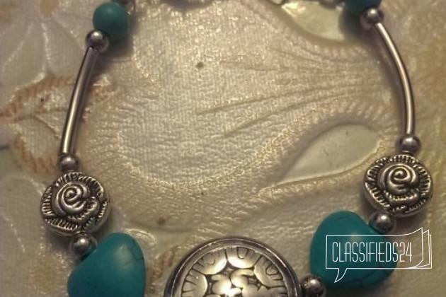 Красивый серебряный браслет с бирюзой в городе Екатеринбург, фото 3, телефон продавца: +7 (919) 398-41-14