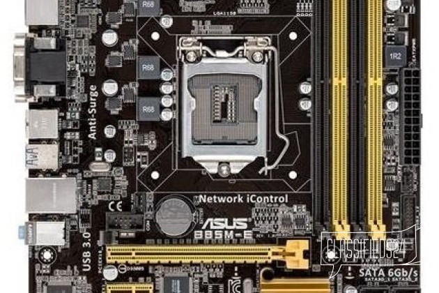 Asus B85M-E - сокет 1150, 4 слота, гарантия в городе Новосибирск, фото 1, Материнские платы