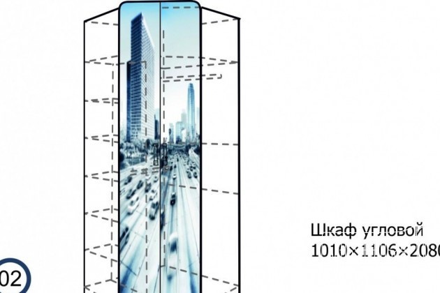 Шкаф угловой Манхеттен в городе Стерлитамак, фото 2, Шкафы