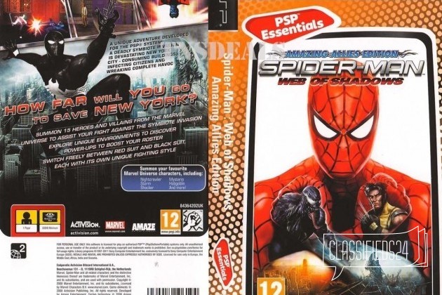 Spider-man. Web of shadows(Игра для PSP) в городе Видное, фото 2, Игры для приставок