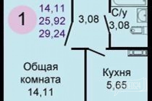 1-к квартира, 29 м², 4/10 эт. в городе Новосибирск, фото 1, Новосибирская область