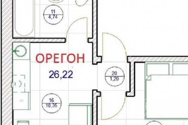 1-к квартира, 26 м², 3/3 эт. в городе Видное, фото 3, телефон продавца: +7 (903) 241-54-18