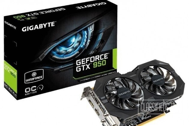 Gigabyte GeForce GTX 950 1102Mhz PCI-E 3.0 2048Mb в городе Бор, фото 1, Видеокарты