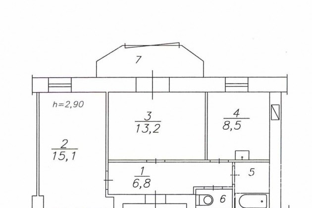 2-к квартира, 49 м², 5/5 эт. в городе Красноярск, фото 1, телефон продавца: +7 (965) 916-33-43