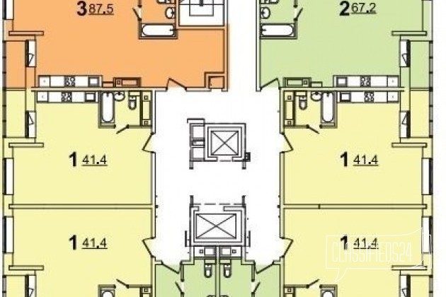 3-к квартира, 90.5 м², 1/17 эт. в городе Химки, фото 2, Московская область