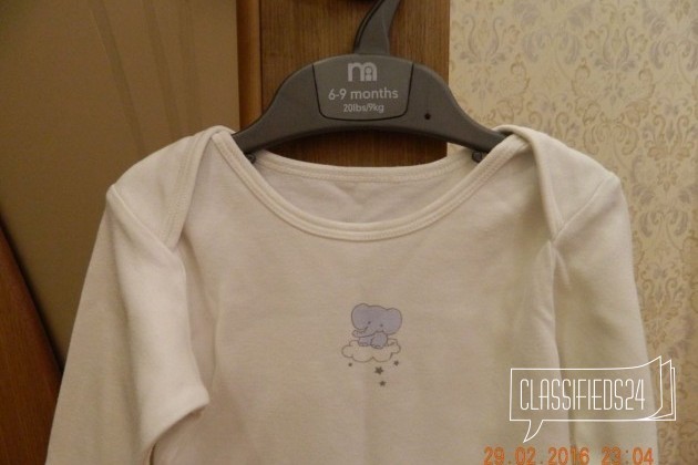 Боди с длинным рукавом Mothercare (80-86 рост) в городе Волгоград, фото 3, стоимость: 150 руб.