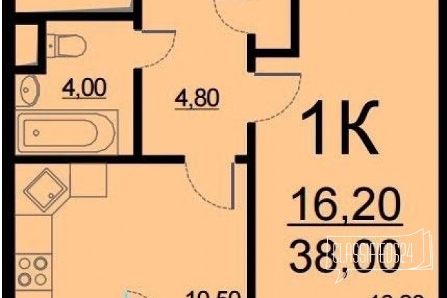 1-к квартира, 37.2 м², 2/22 эт. в городе Москва, фото 1, Московская область