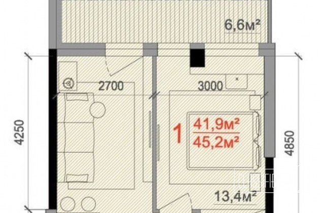 1-к квартира, 45 м², 17/26 эт. в городе Екатеринбург, фото 6, Свердловская область