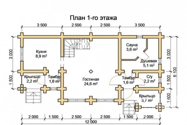 Проект бани 10х5