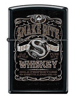 Зажигалка Zippo 218 Snake Bite Whiskey Black Matte в городе Москва, фото 1, Московская область