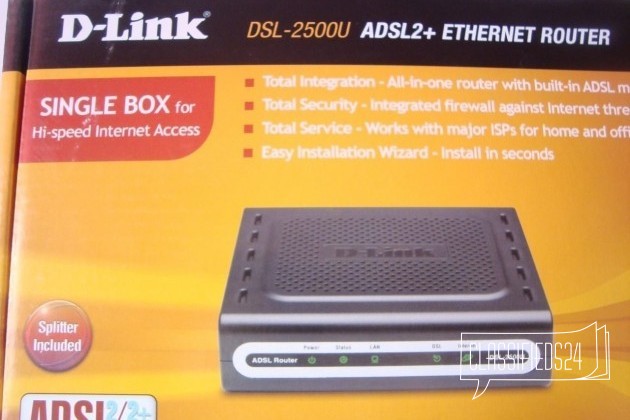 Adsl модем D Link DSL-2500U в городе Морозовск, фото 1, Сетевое оборудование