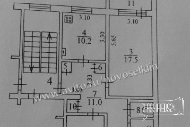 3-к квартира, 68.4 м², 2/3 эт. в городе Клин, фото 9, Московская область