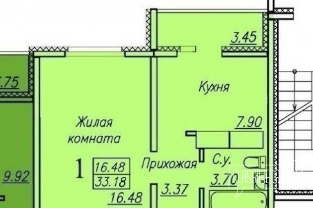 1-к квартира, 33 м², 13/14 эт. в городе Оренбург, фото 1, стоимость: 1 410 000 руб.