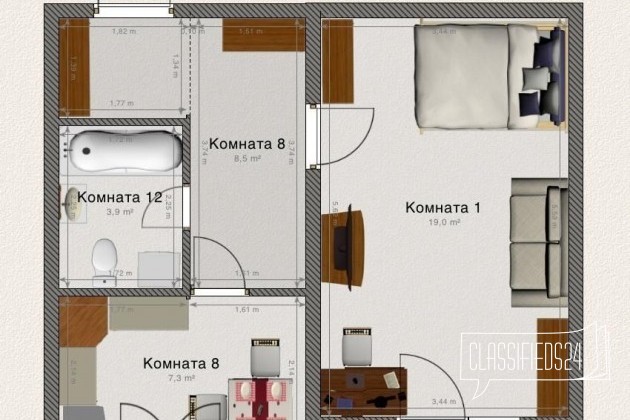 1-к квартира, 40 м², 16/17 эт. в городе Балашиха, фото 19, стоимость: 23 000 руб.