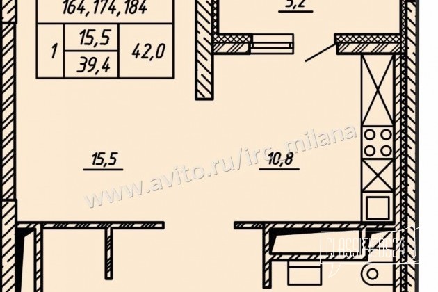 1-к квартира, 44 м², 7/20 эт. в городе Оренбург, фото 4, телефон продавца: +7 (922) 625-36-93